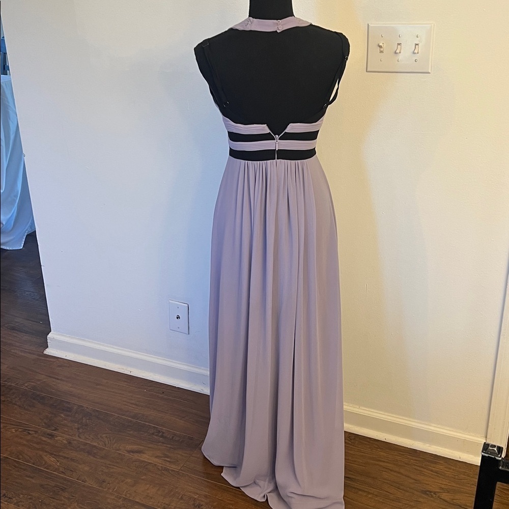 BCBGMaxAzria Elegant Lavender and Black Evening Gown - Picture 2 of 14